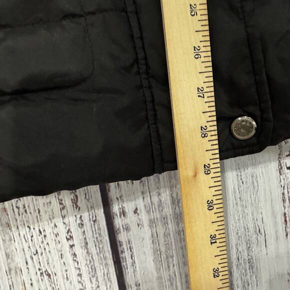 Marc New York Women’s L Black Quilted Puffer Jacket Zip Snap High Collar - Picture 5 of 8